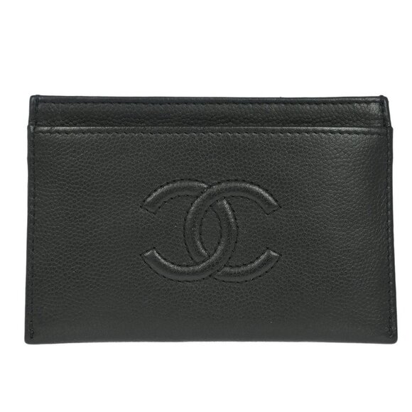 Chanel Black Calfskin Cardholder Small Good 145307 - Picture 1 of 7
